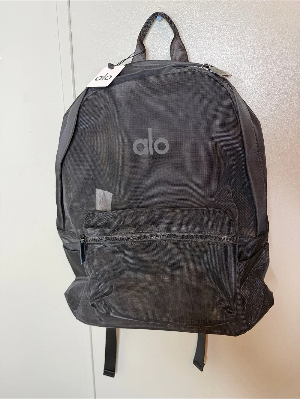 ALO Yoga charcoal mesh backpack